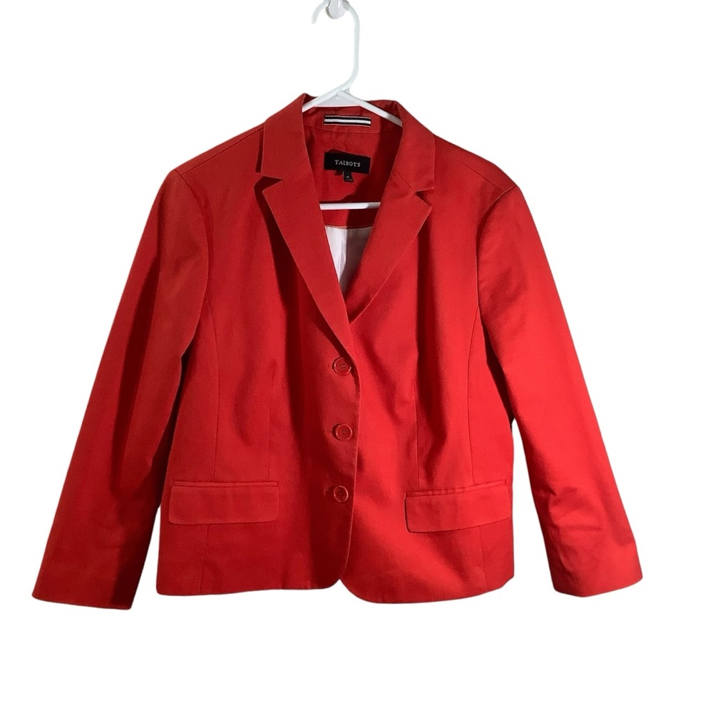 Talbots Three Button Blazer Short Length Office C… - image 1